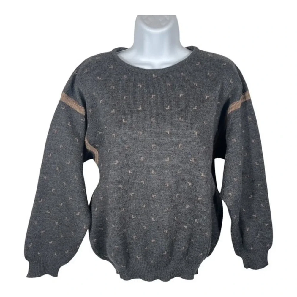 Vintage Mens Sz S Tricots St. Raphael Grandpa Sweater 100% Virgin Wool -2119
